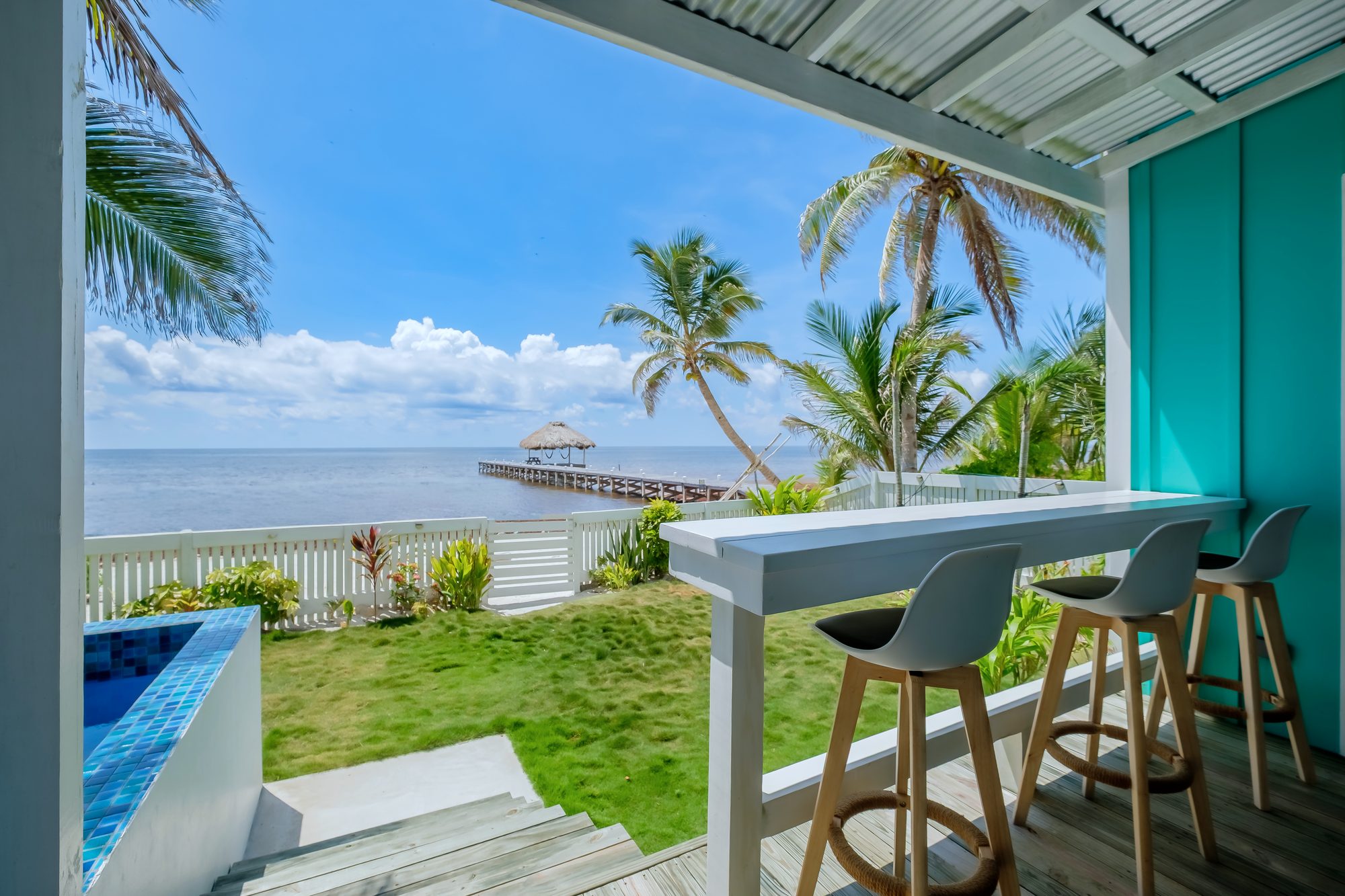 San Pedro beach house patio with ocean views